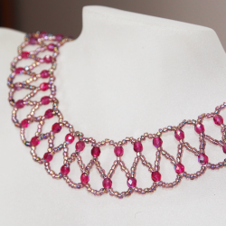 Necklace - Dentelle Varda - Necklace - Laiton argenté